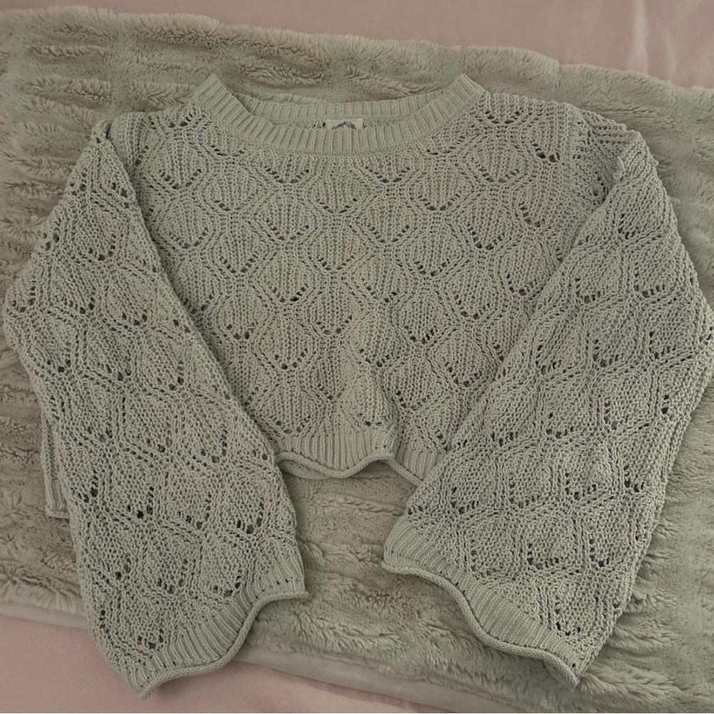 Blue Rain Women's Sweater in light teal
